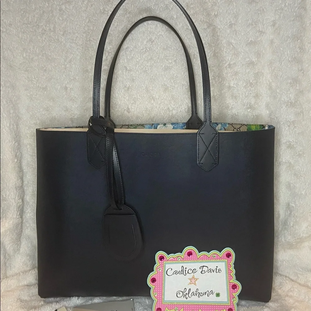 ❤️SOLD❤️ Gucci Blooms Navy Tote - Picture 4 of 8